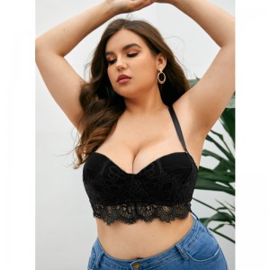 New Design Lace Bra Set Embroidery Sexy Woman Plus Size Gather Shaping Underwear Panties