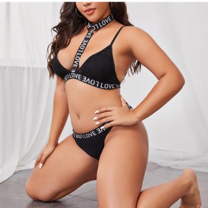 Love Letter Tape Harness Sexy Lingerie set